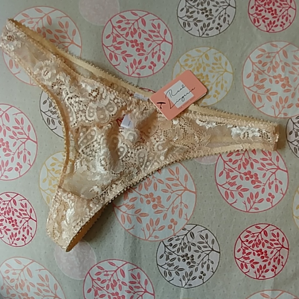 NWT Lacy Nude Thong